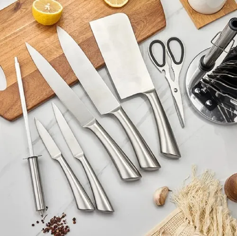 Juego Set Cuchillos De Cocina Acero